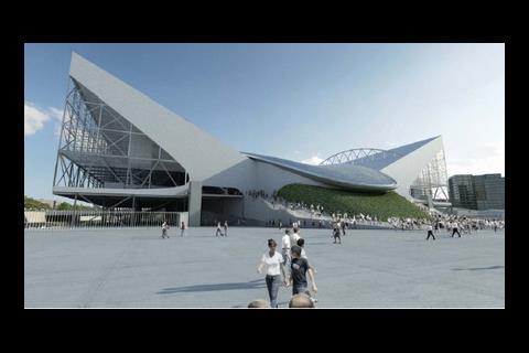 Aquatic centre with seating stands